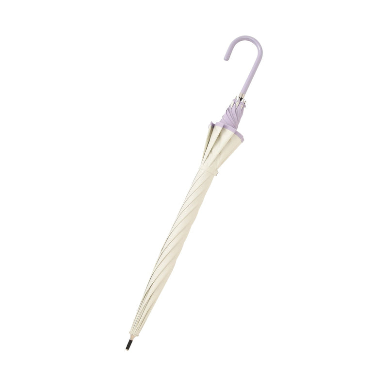 Wave Parasol Long Umbrella 58cm White (For Both Sunny And Rainy Days)