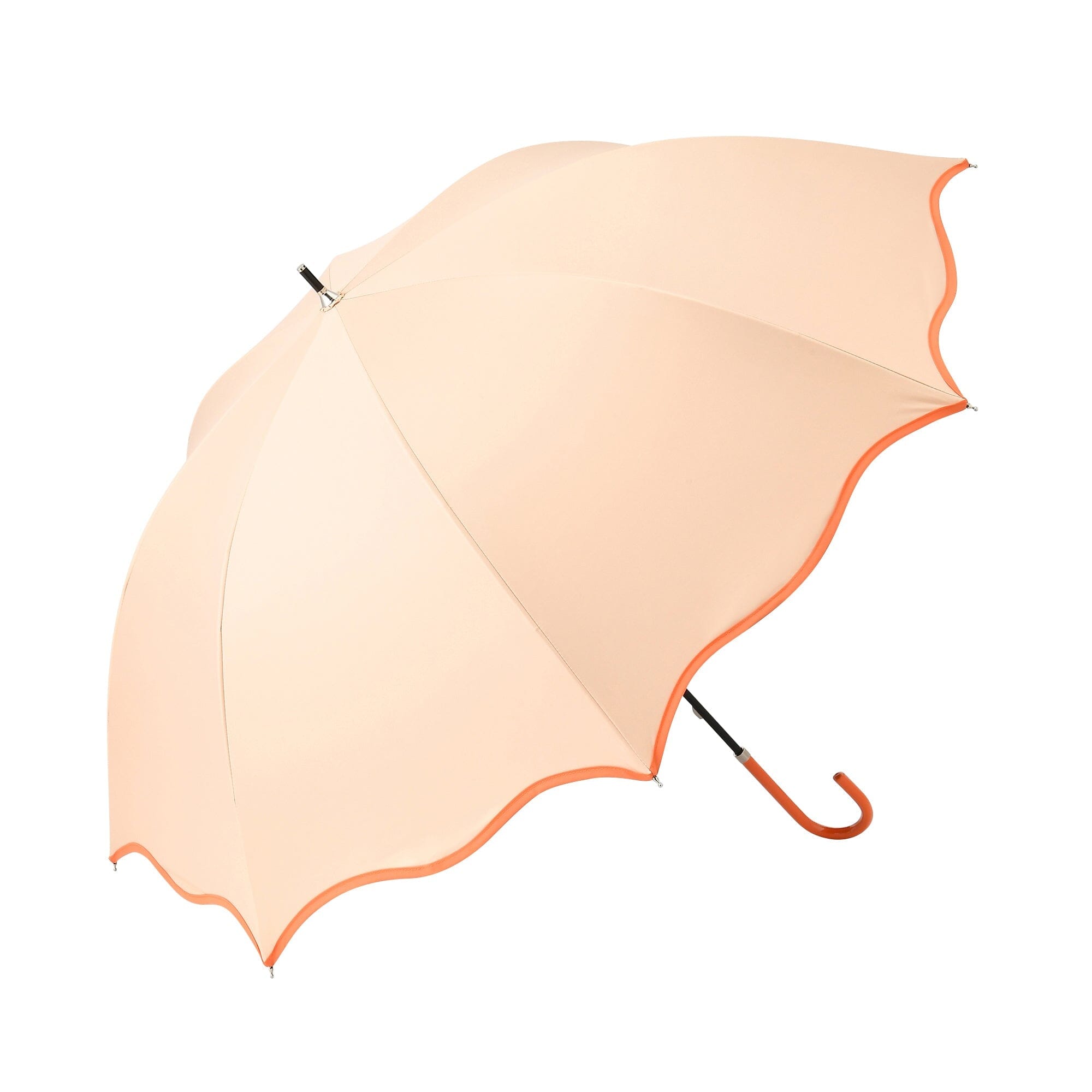 Wave Parasol Long Umbrella 58cm Orange (For Both Sunny And Rainy Days)