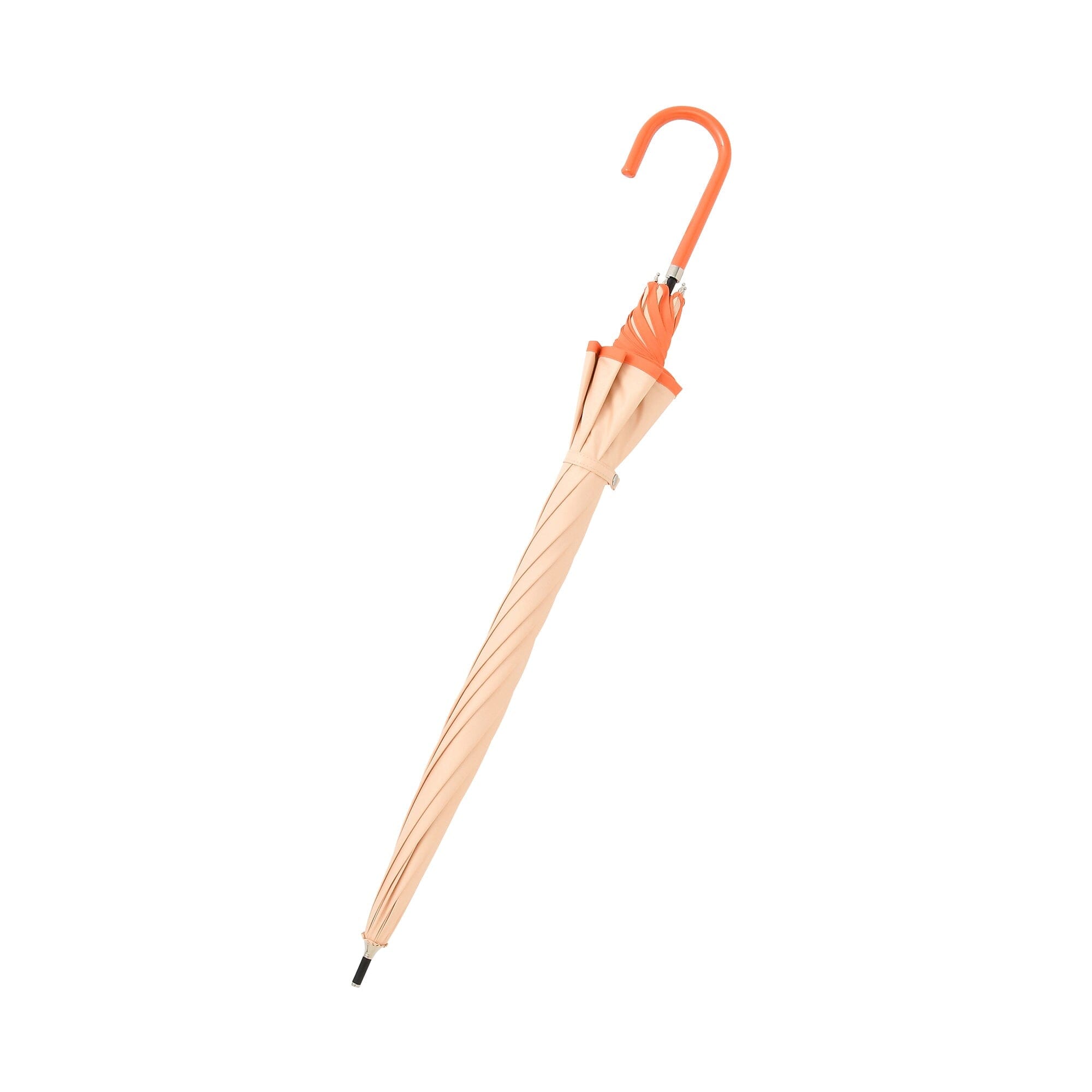 Wave Parasol Long Umbrella 58cm Orange (For Both Sunny And Rainy Days)