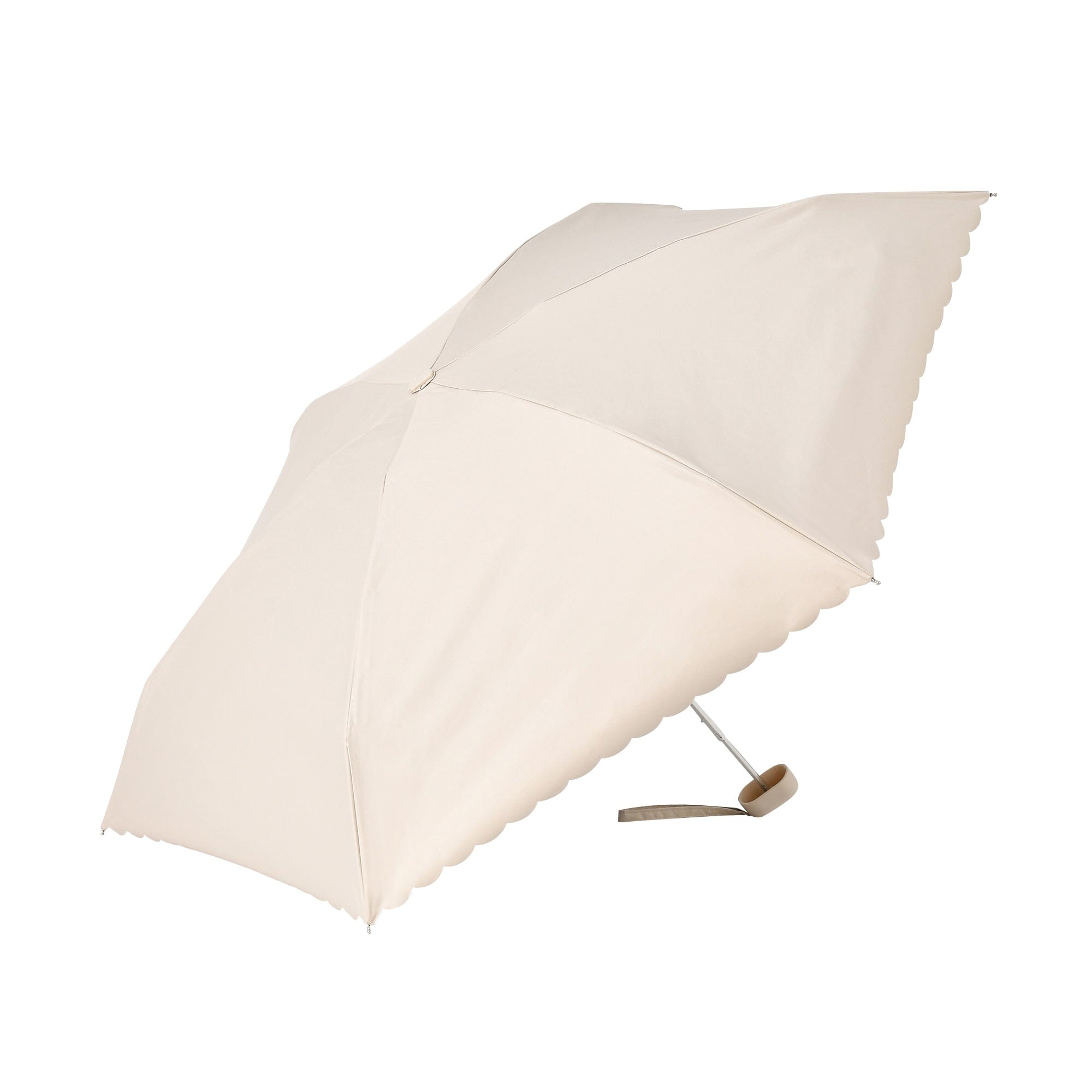 Compact Parasol Mini 47Cm Light Beige (For Both Sunny And Rainy Days)