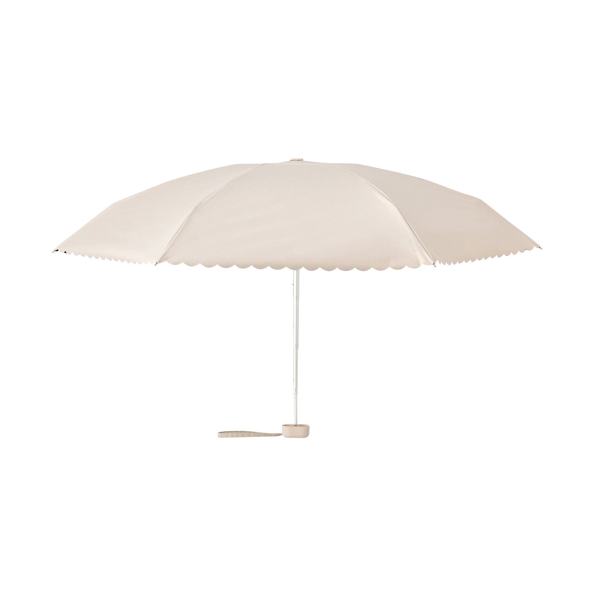 Compact Parasol Mini 47Cm Light Beige (For Both Sunny And Rainy Days)