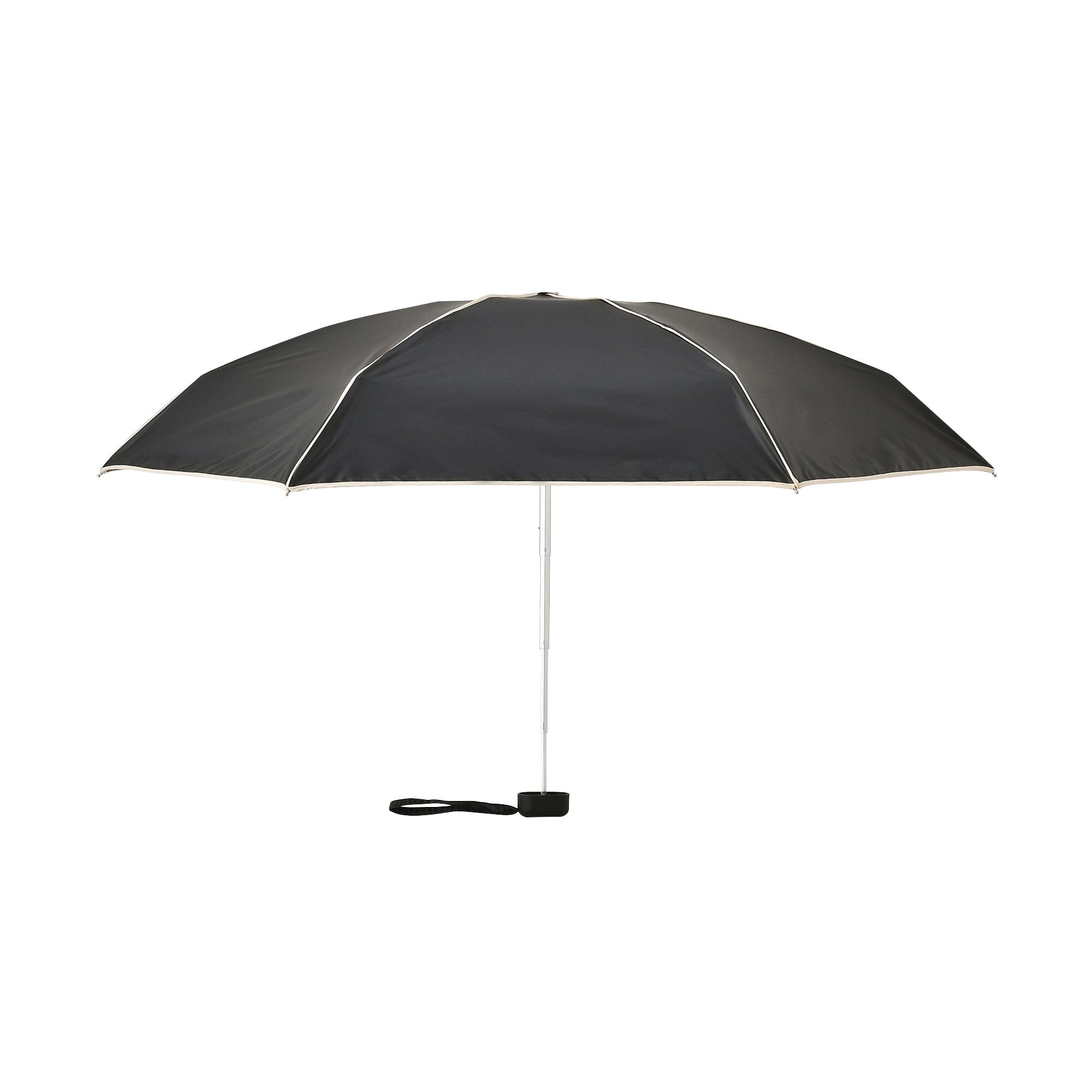 Compact Parasol Mini 47Cm Black (For Both Sunny And Rainy Days)