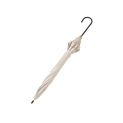 Classic Frill Long Umbrella 50Cm Beige (For Both Sunny And Rainy Days)