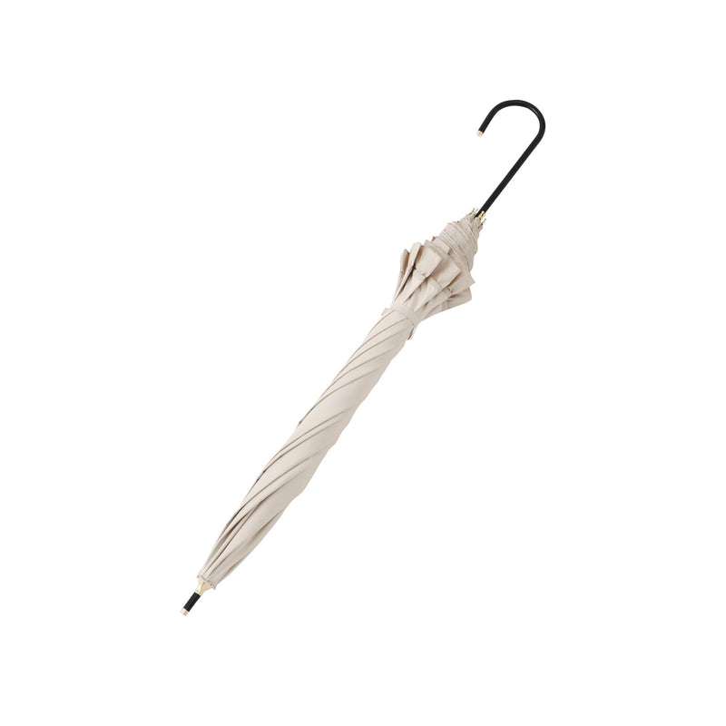 Classic Frill Long Umbrella 50Cm Beige (For Both Sunny And Rainy Days)