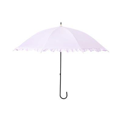 Classic Frill Long Umbrella 50Cm Lavender (For Both Sunny And Rainy Days)