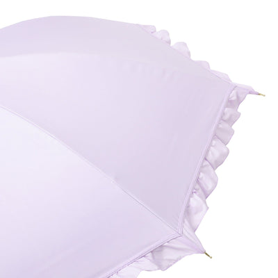 Classic Frill Long Umbrella 50Cm Lavender (For Both Sunny And Rainy Days)