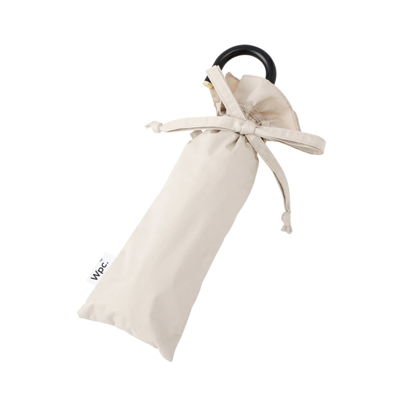 Classic Frill Folding Umbrella 50Cm Beige (For Both Sunny And Rainy Days)