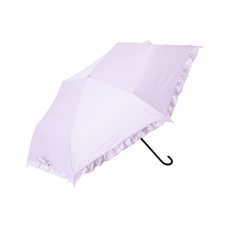 Classic Frill Folding Umbrella 50Cm Lavender (For Both Rain And Shine)