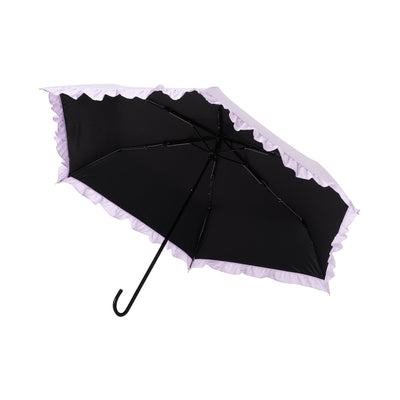 Classic Frill Folding Umbrella 50Cm Lavender (For Both Rain And Shine)