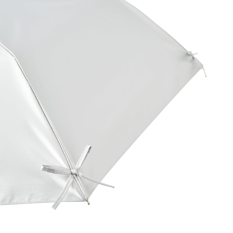 Ribbon Folding Umbrella 50CM  (For Both Sunny And Rainy Days) Silver