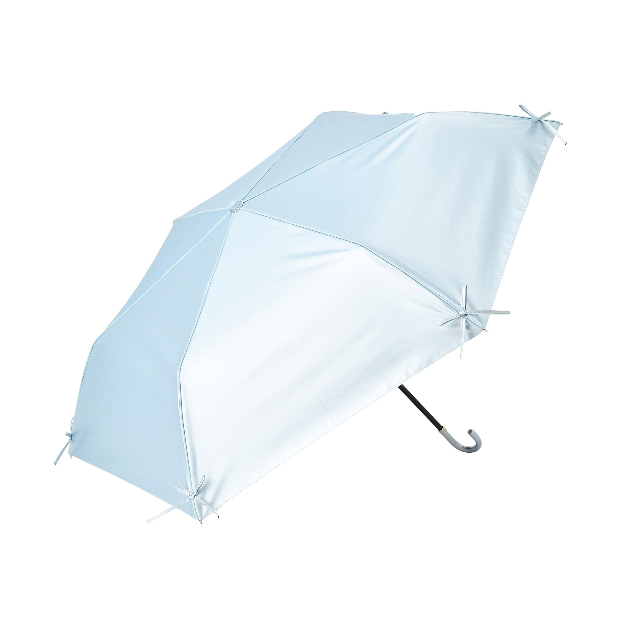 Ribbon Folding Umbrella 50CM  (For Both Sunny And Rainy Days) Light Blue