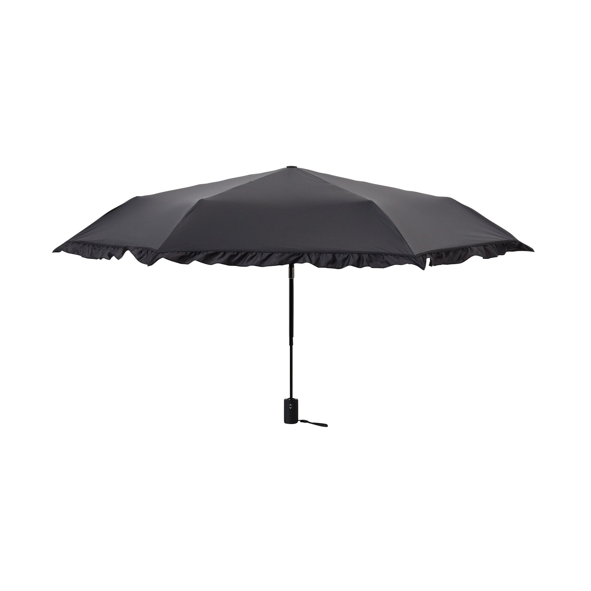 Automatic Classic Frill Mini Umbrella 50cm Black