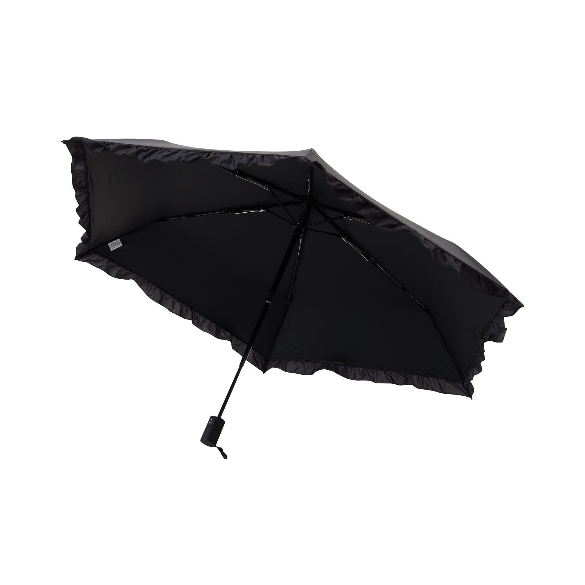 Automatic Classic Frill Mini Umbrella 50cm Black