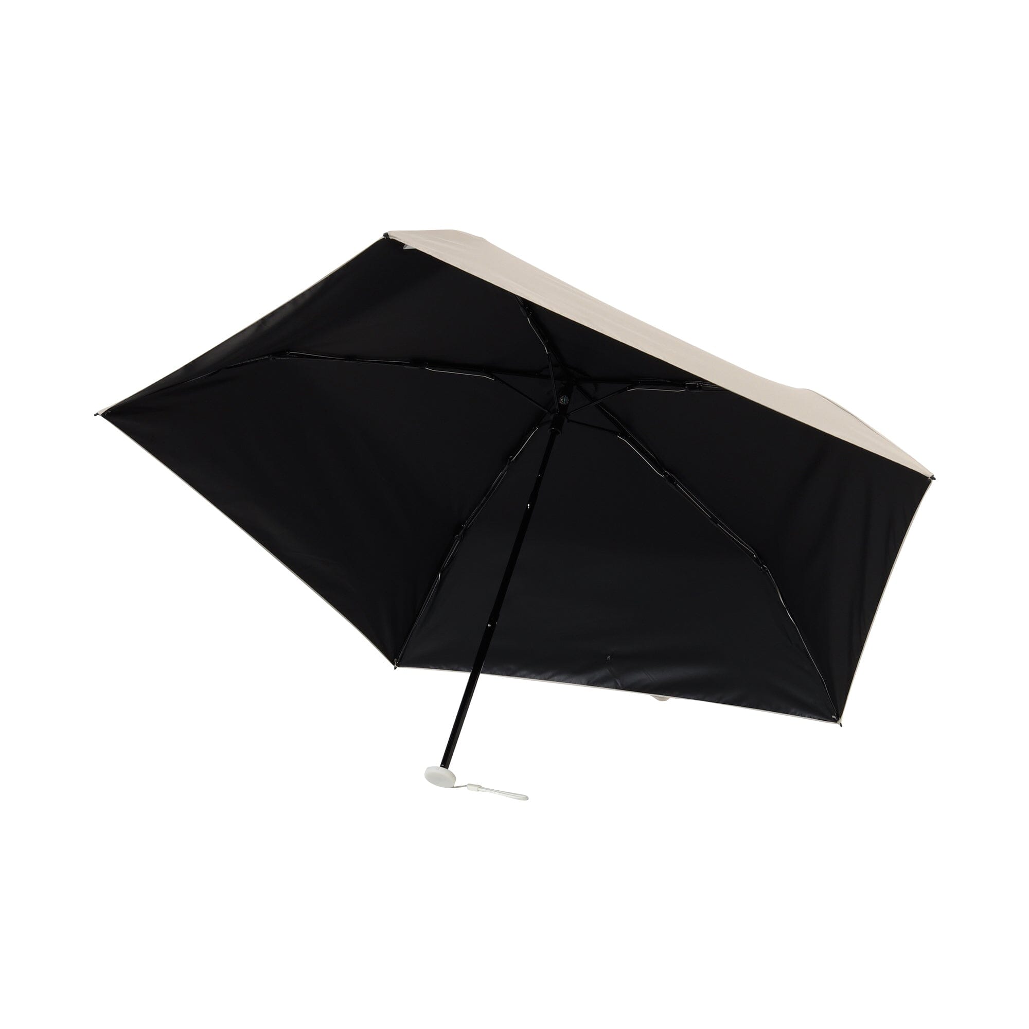 Lightweight Solid Folding Umbrella 50 cm Beige