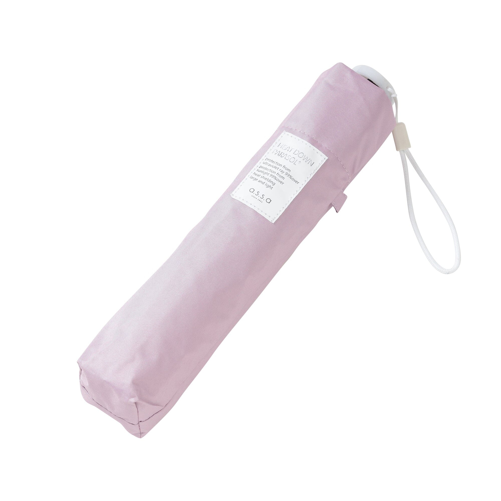 Heat Down Plain Folding Umbrella 55 cm Pink