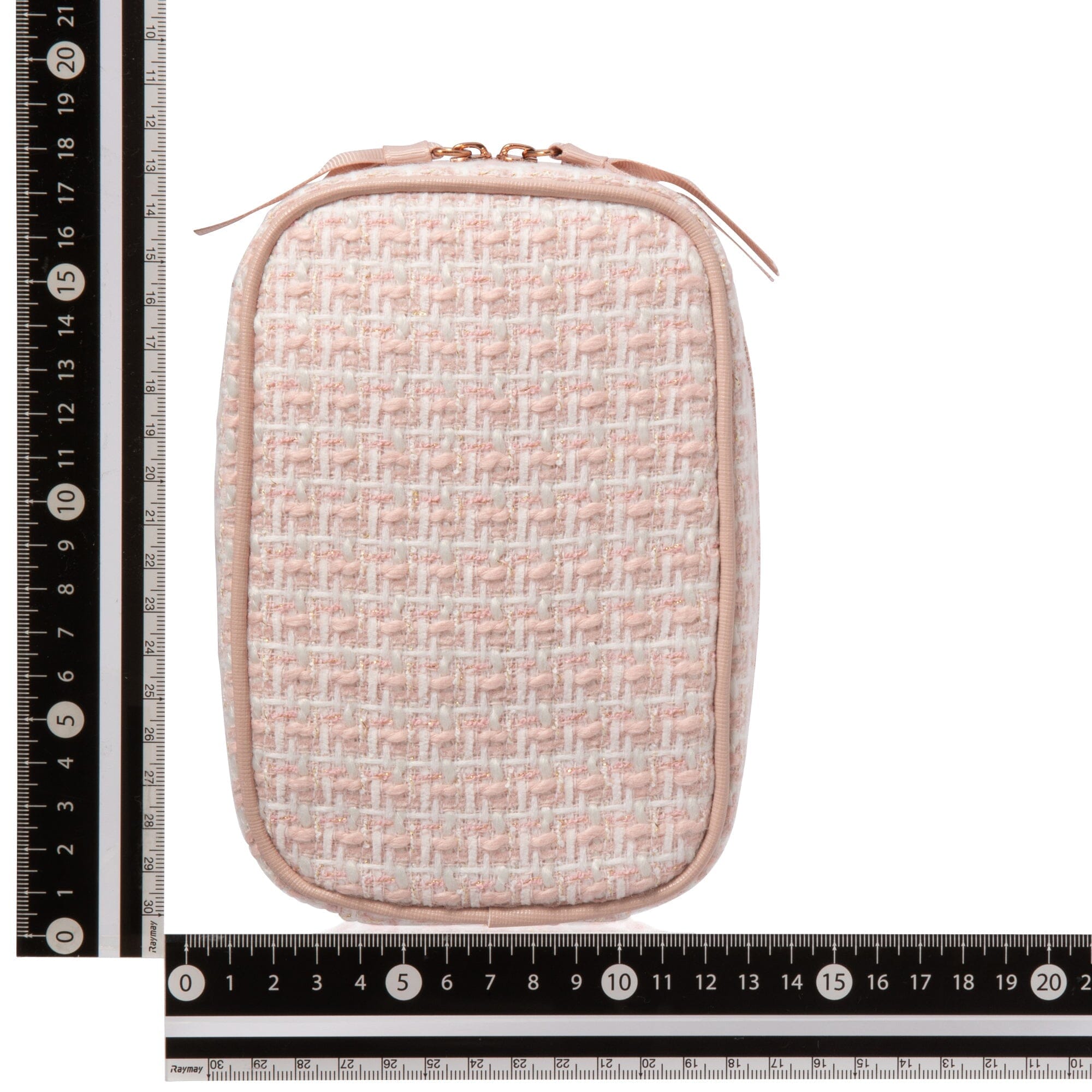 Tweed Stand Pouch  Pink