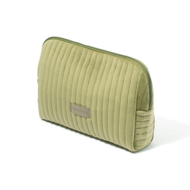 Stripe Quilt Pouch L  Green