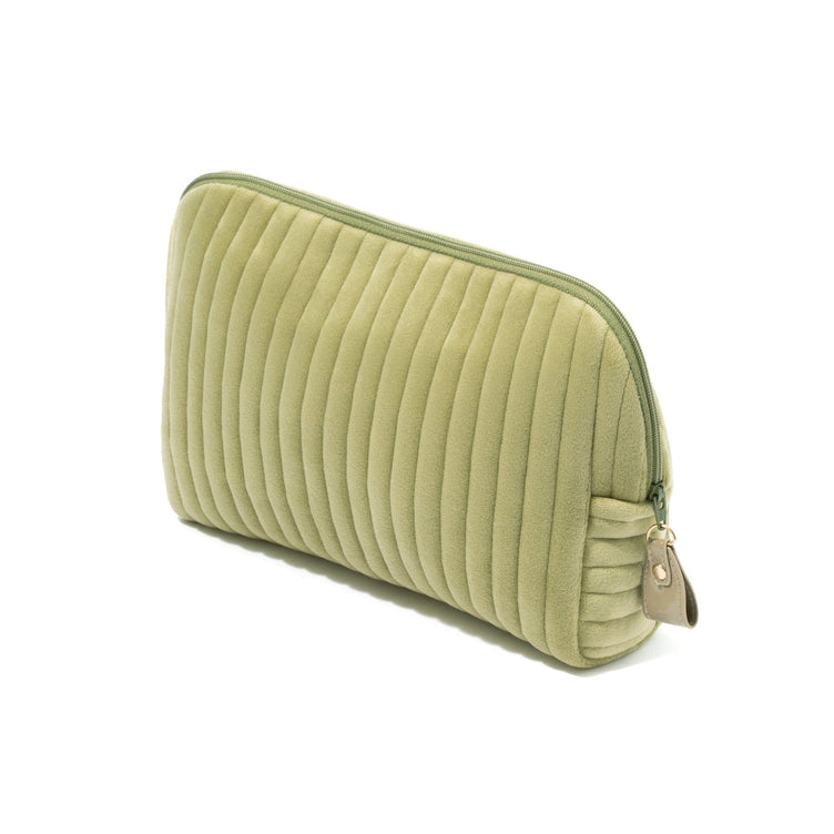 Stripe Quilt Pouch L  Green