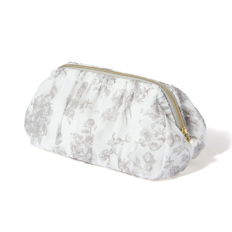 Classic Flower Wire Pouch Beige