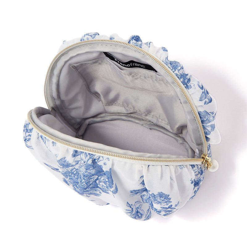 Classic Flower Round Pouch Navy