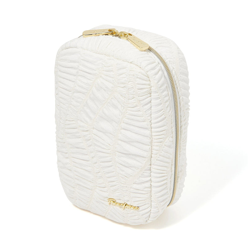 Emboss Stand Pouch  Ivory