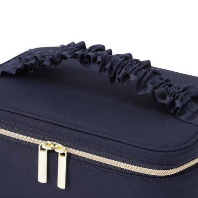 Frill Vanity Pouch S Navy