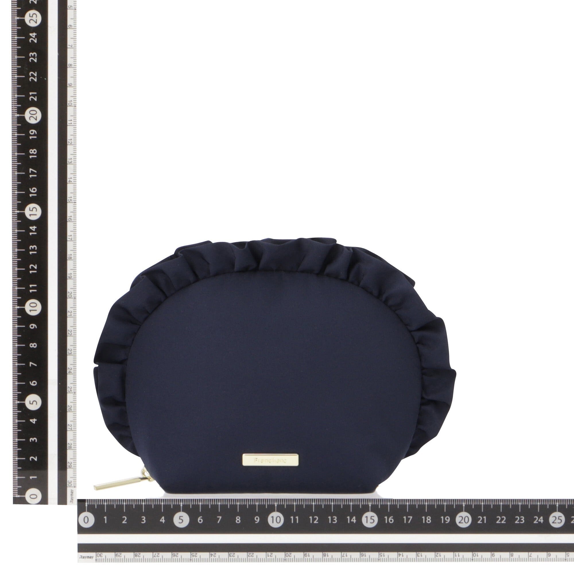 Frill Round Pouch  Navy