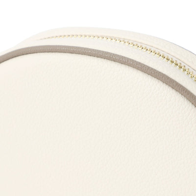 Bicolor Round Pouch Ivory