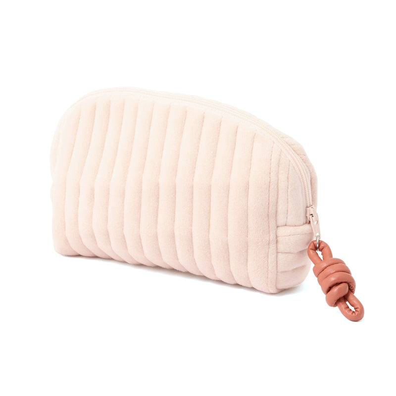 Quilted Pouch Stripe S Pink