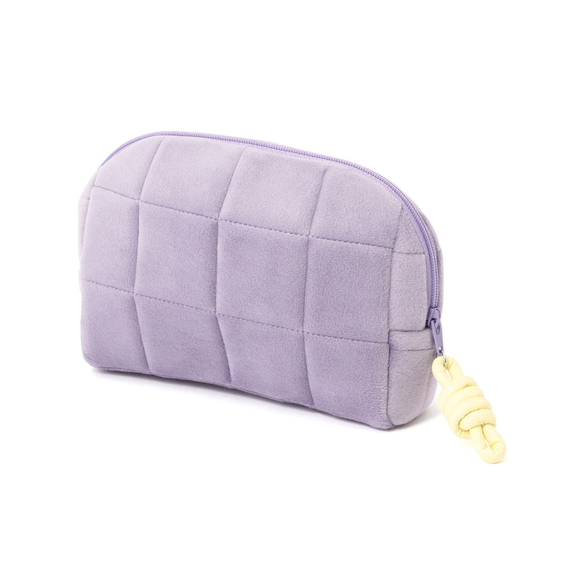 Quilting Pouch Checkered S Purple