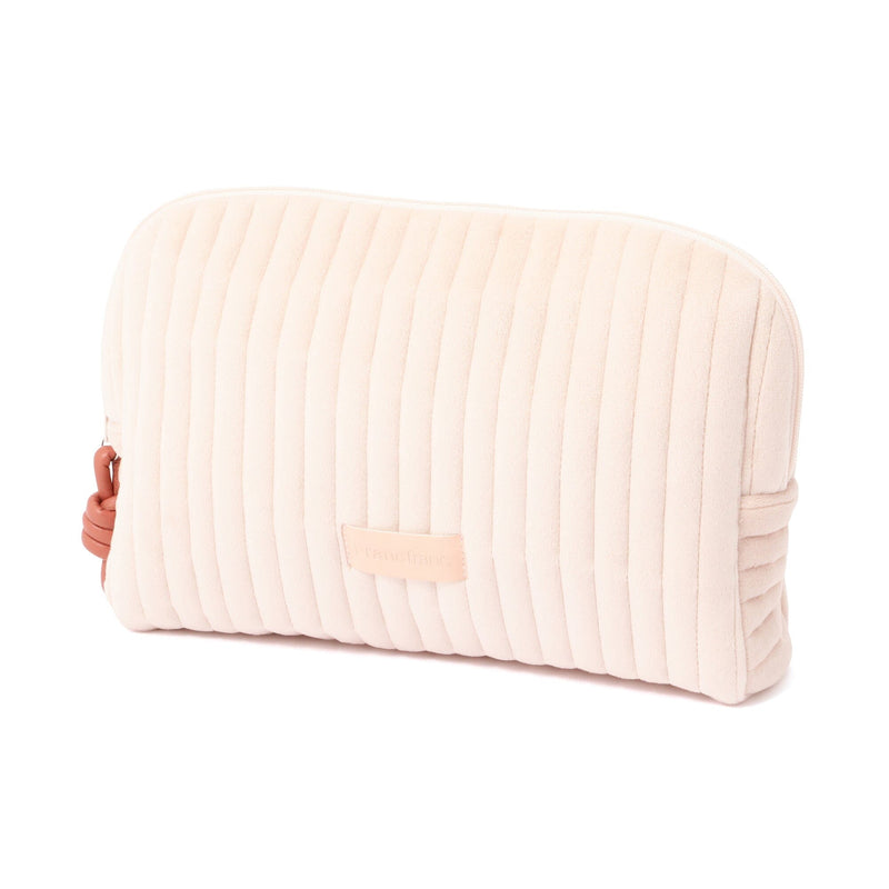 Quilted Pouch Stripe L Pink