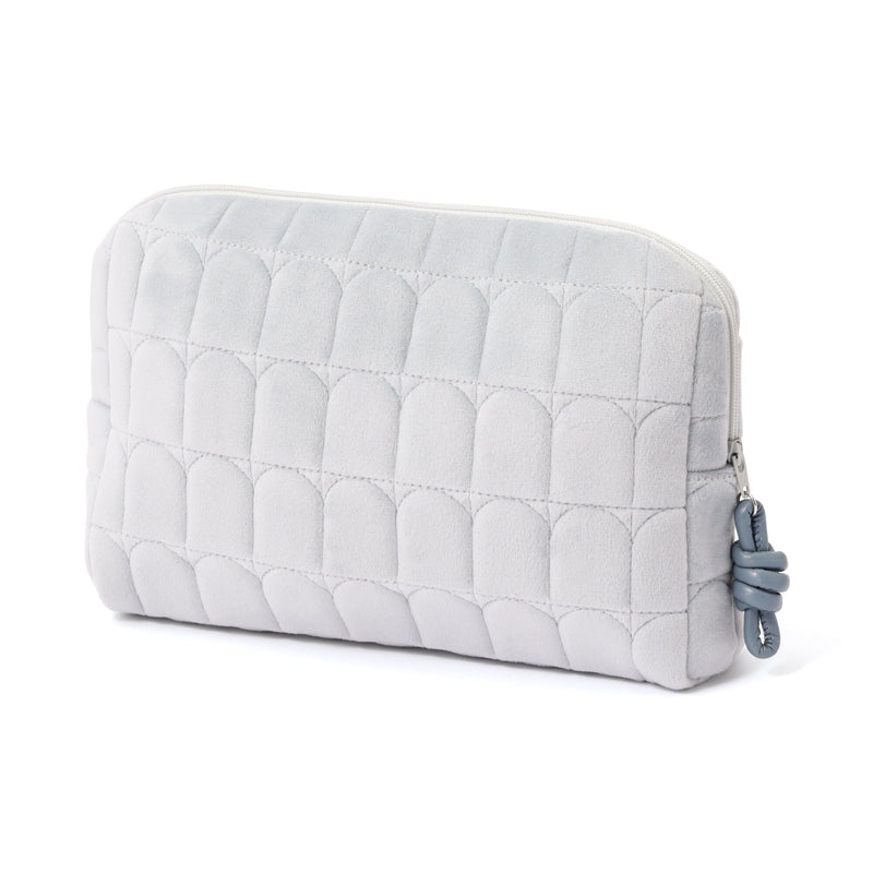 Quilted Pouch Arch L Light Blue