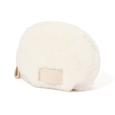 Fur Round Pouch Ivory