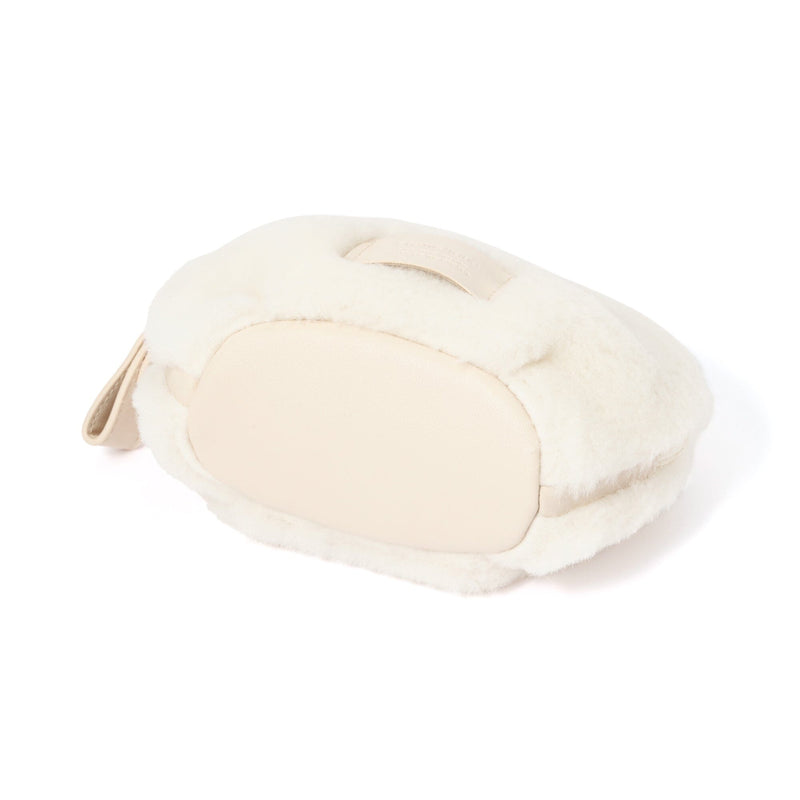 Fur Round Pouch Ivory