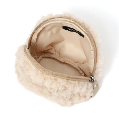 Boa Round Pouch Beige