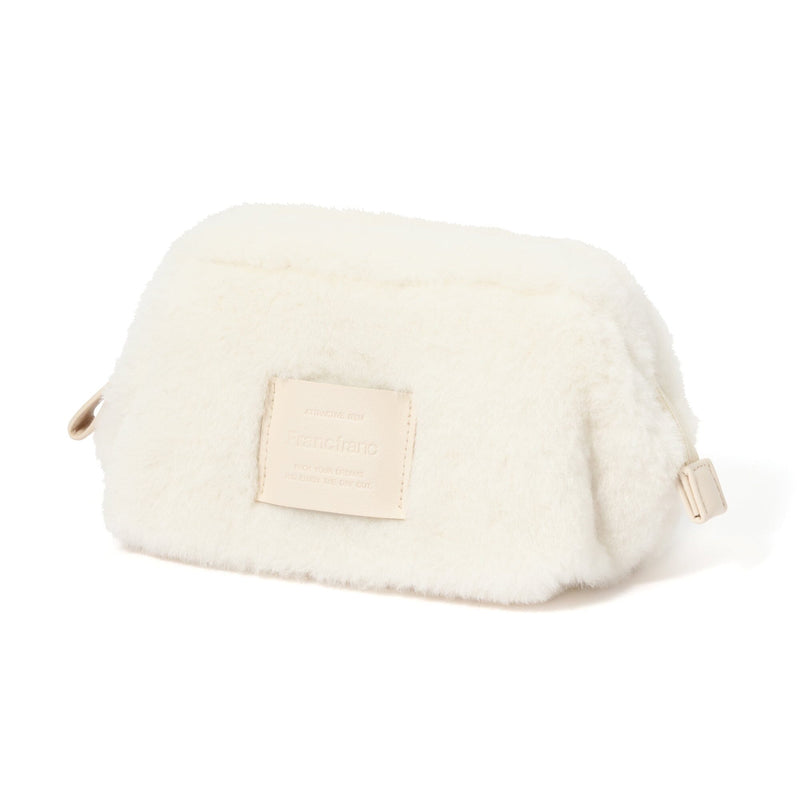 Fur Wire Pouch Ivory