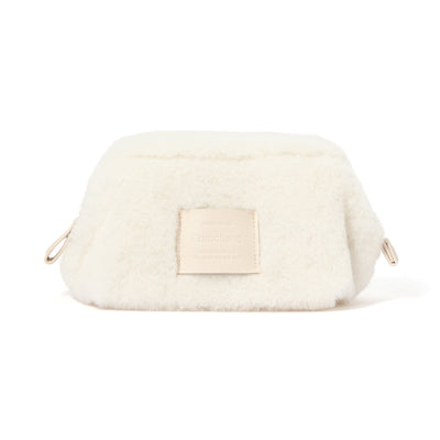 Fur Wire Pouch Ivory