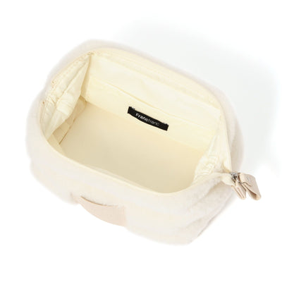 Fur Wire Pouch Ivory