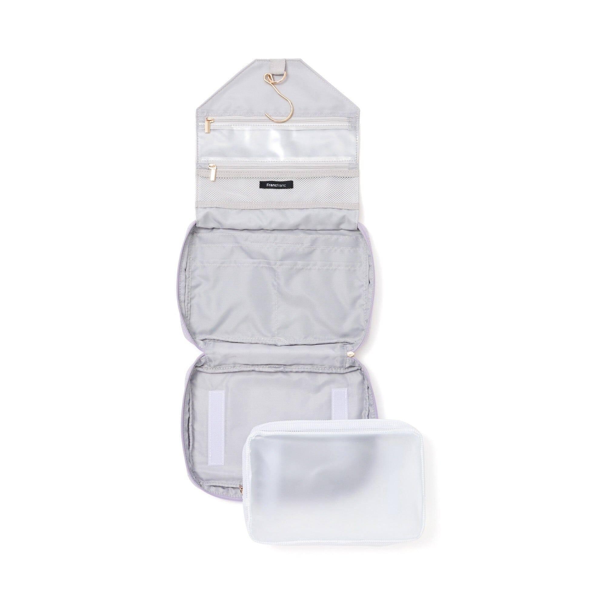 Pop Stitch Quilt Hanging Pouch Large Light Purple