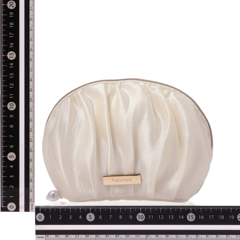 Pearl Chiffon Pouch Small Ivory