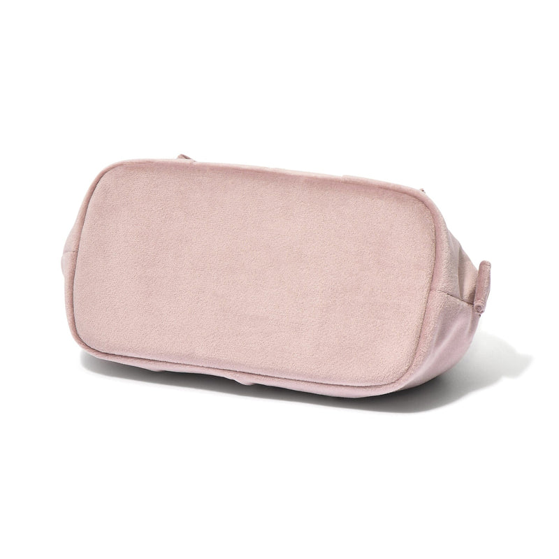 Velour Ribbon Wire Pouch Pink