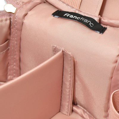 Velour Ribbon Vanity Pouch Small Pink