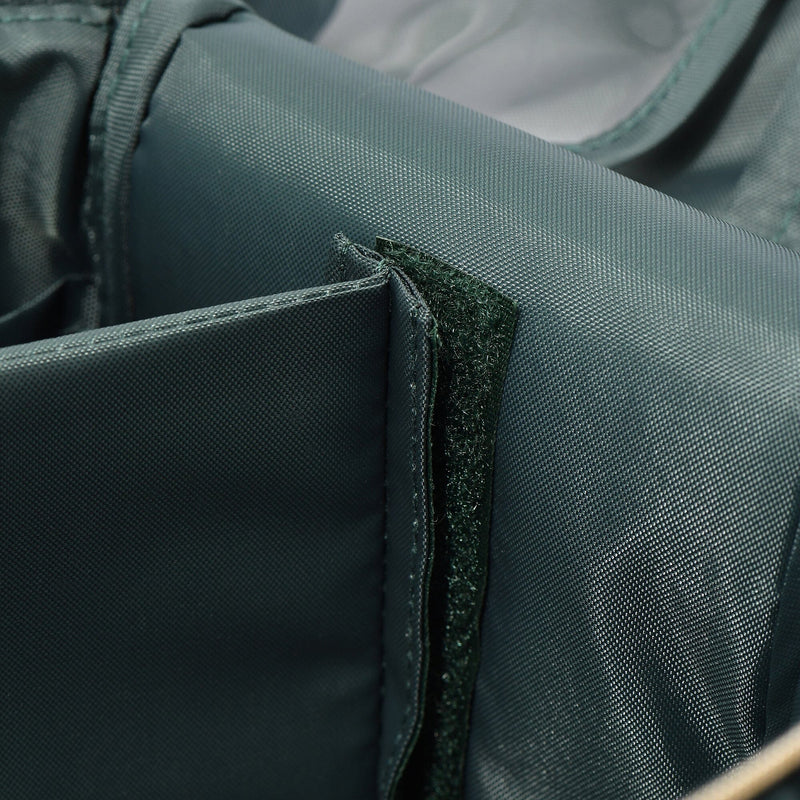 Velour Ribbon Vanity Pouch Large Green