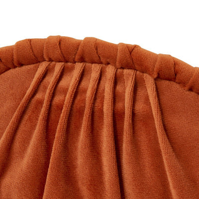 Velour Pleat Pouch Small Orange