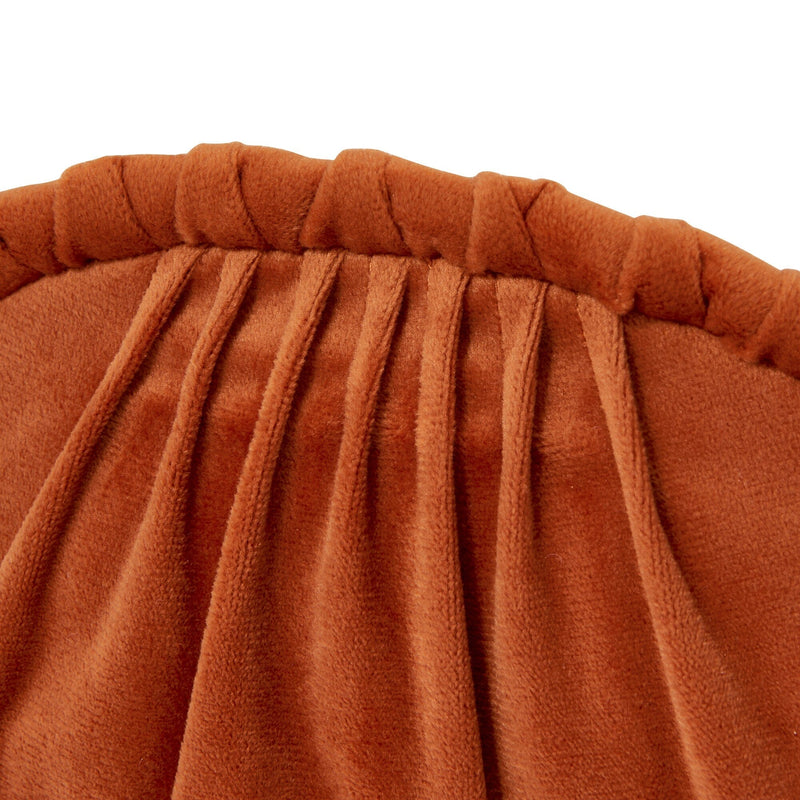 Velour Pleat Pouch Small Orange