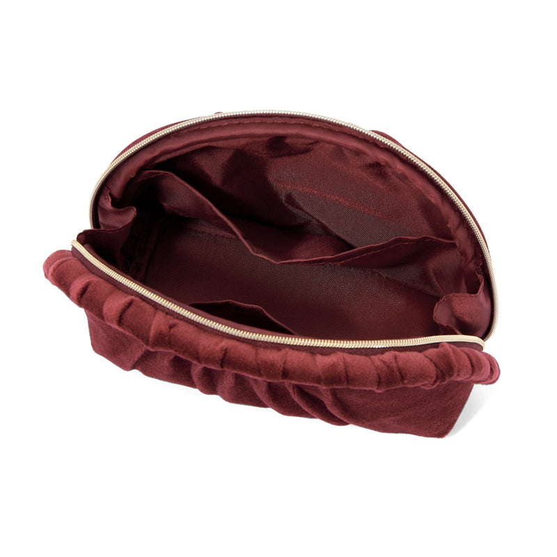 Velour Pleat Pouch Small Wine
