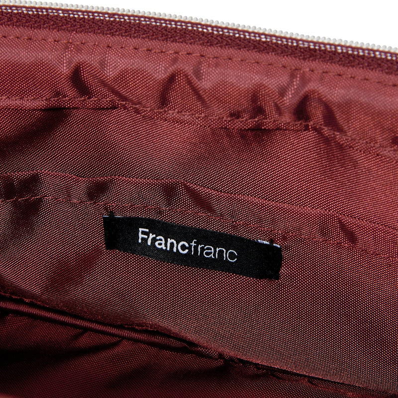 Velour Pleat Wire Pouch Wine