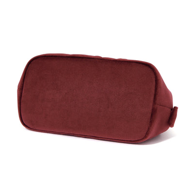 Velour Pleat Wire Pouch Wine