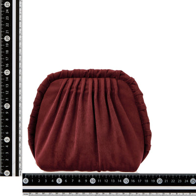 Velour Pleat Stand Pouch Wine