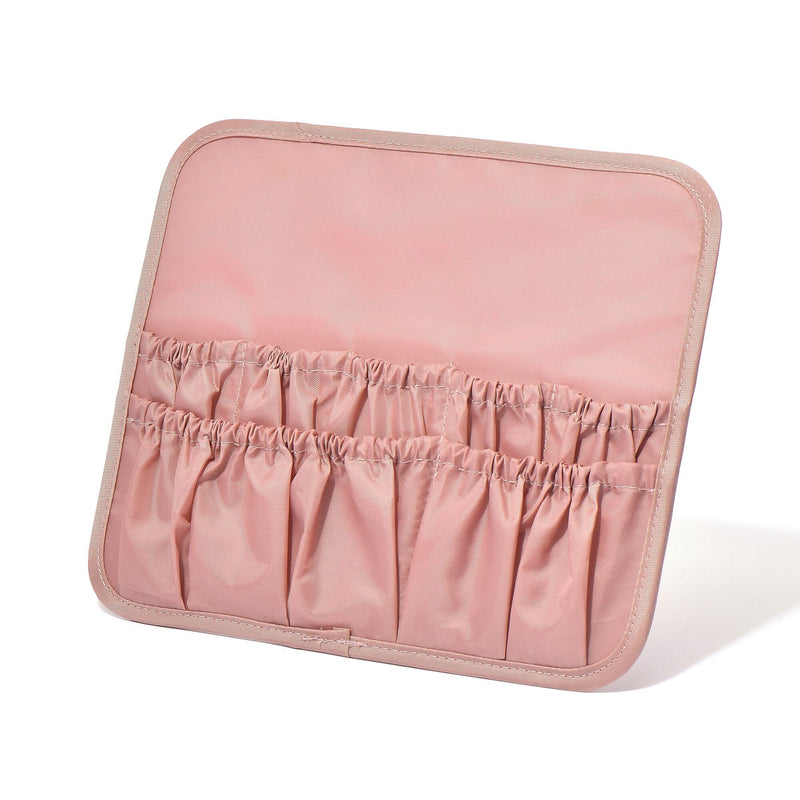 Velour Ribbon Makeup Bag Pink